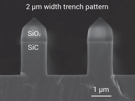 SiC trench etch cross section