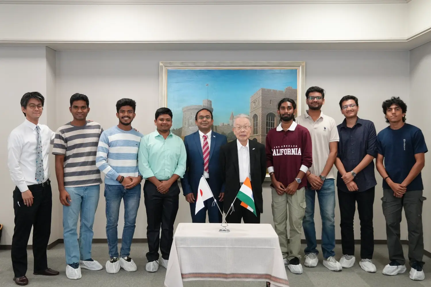Indian Students from Kyoto University's KU-STAR Program Commemorative Photo at Samco with CEO & Founder Osamu Tsuji