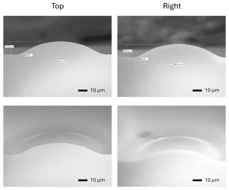 InP Lens fabrication SEMs