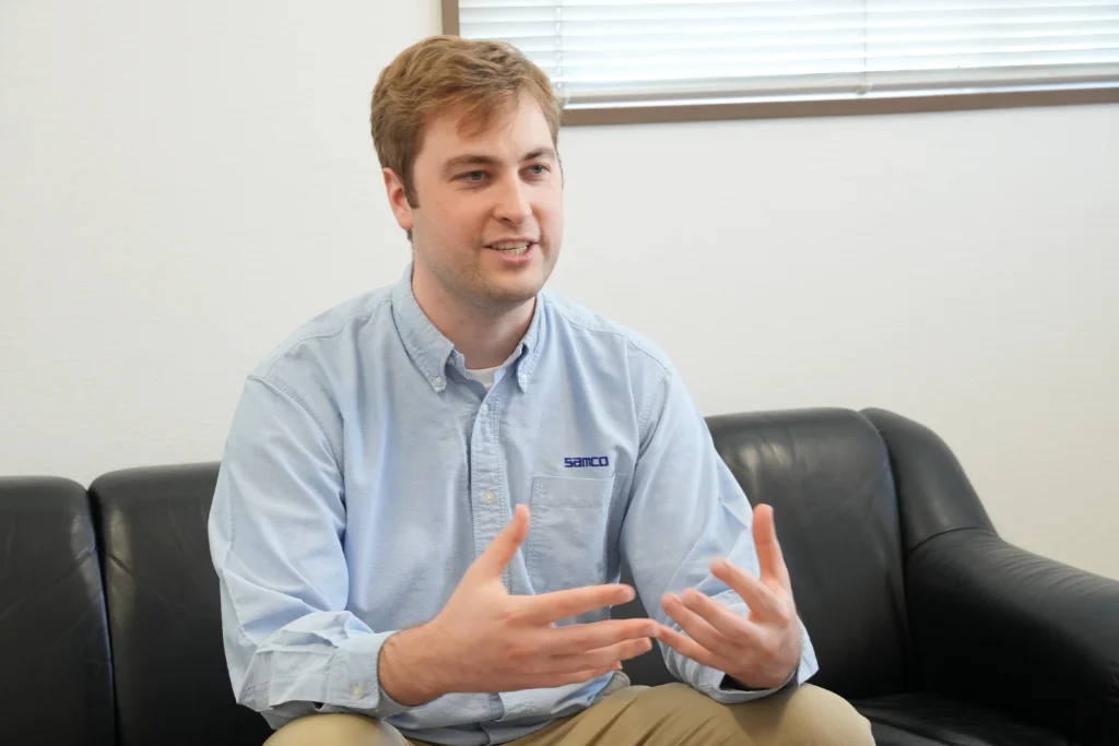 Matthew Alexander talking during interview