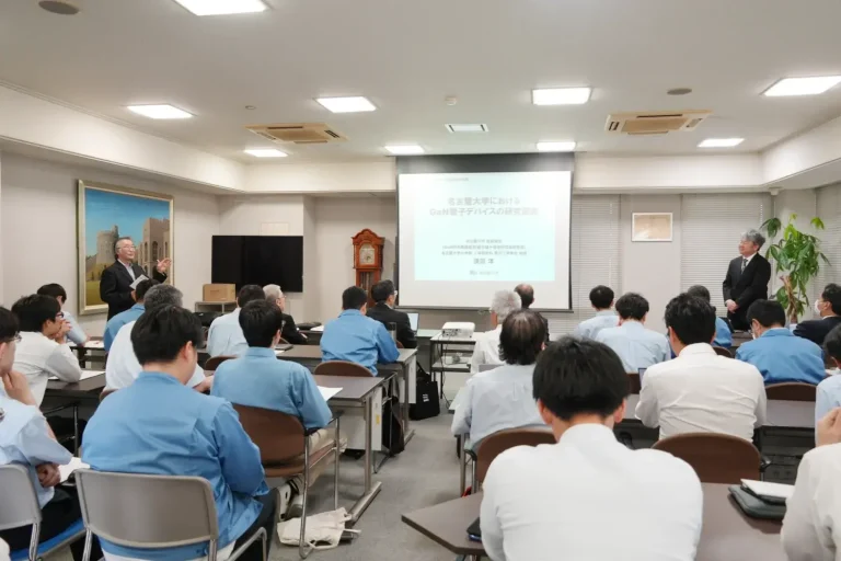 Professor Suda presents lecture to Samco Inc. employees on GaN research